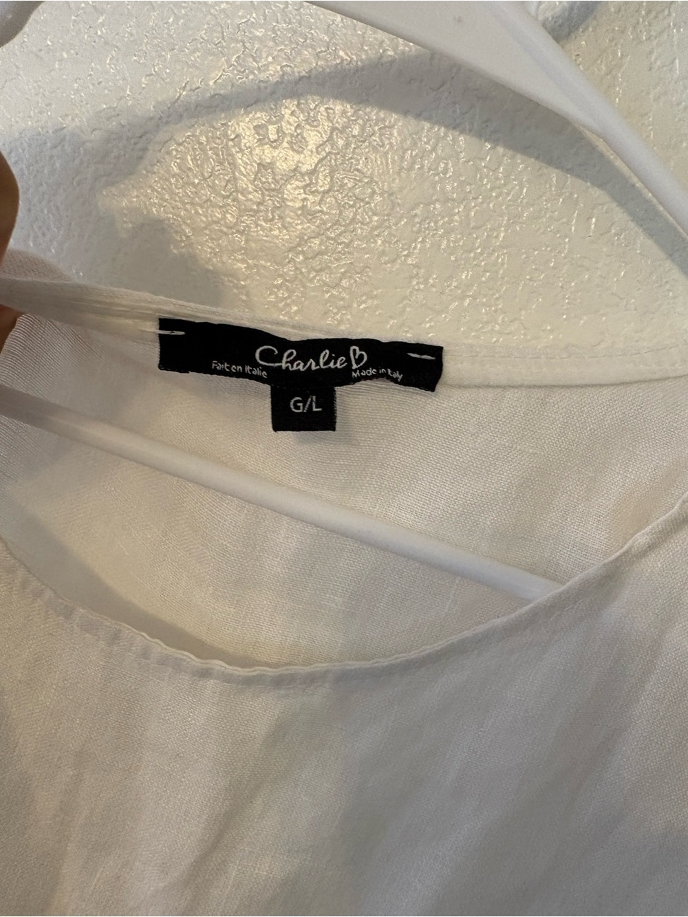 Charlie B Sleeveless Linen Top With Side Buttons - White - Picture 4 of 7
